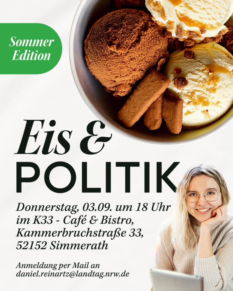 Eis & Politik mit Laura Postma am 03. September um 18 Uhr